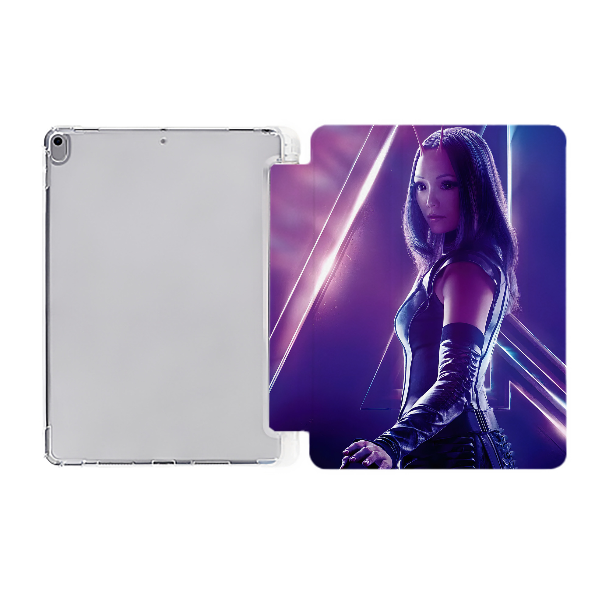 （画像用） アベンジャーズ The Avengers IPad ケース ペン収納付き 三つ折りスタンド PUレザー×シリコン 対応機種9.5/10.5/10.9インチ